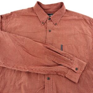 Abercrombie & Fitch Mens L Long Sleeve Button Down Rust Plaid Shirt Pocket Style